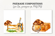 Western watercolor clipart, an Illustration by Vikeriya (Thumbnail 4 of 6)