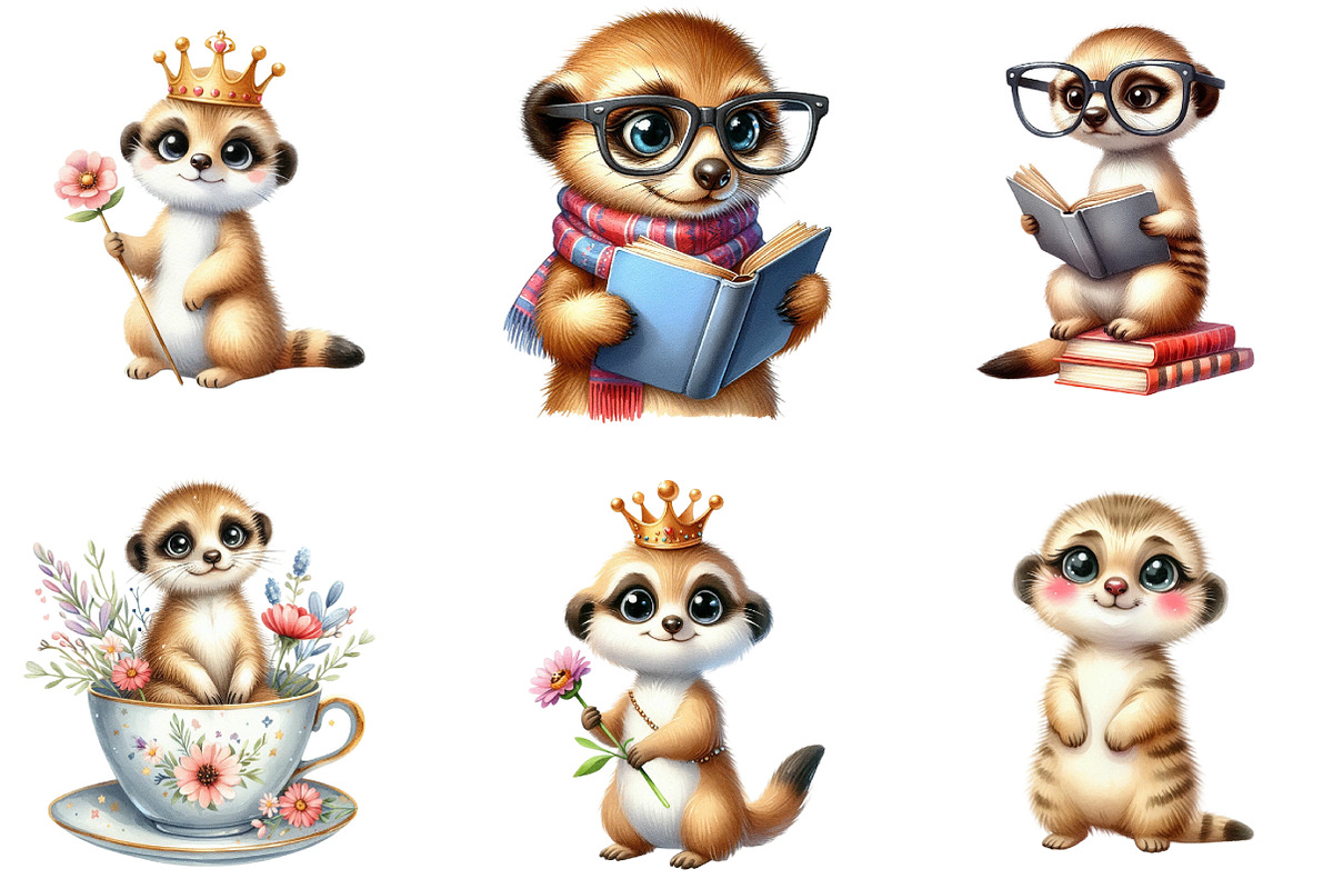 Cute Meerkat Sublimation, an Illustration by DreamArtGraphic (Photo 2 of 5)