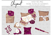 luxury fall clipart, planner girl, an Illustration by Personal Epiphany (Thumbnail 2 of 3)