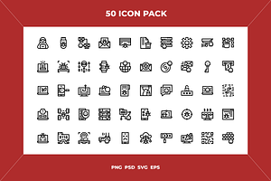 Cyber crime icons, an Outline Icon by Wencory