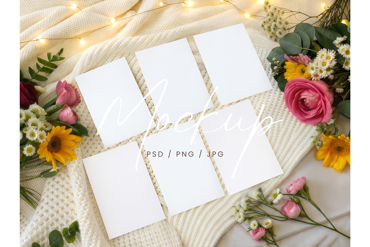 Set of 5x7 Cards Mockup, a Product Mockup by TatiMockup (Photo 1 of 4)