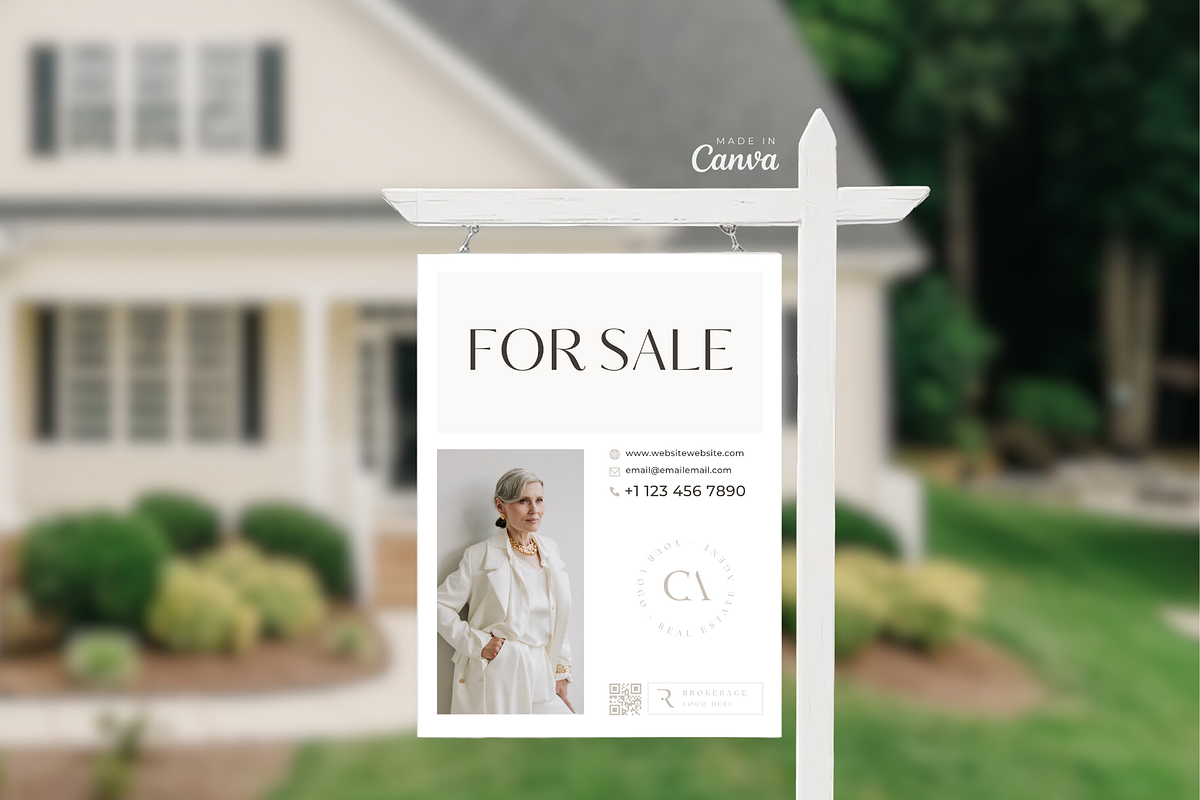 Real Estate Yard Sign For Sale, a Marketing Template by EstateElements (Photo 1 of 7)