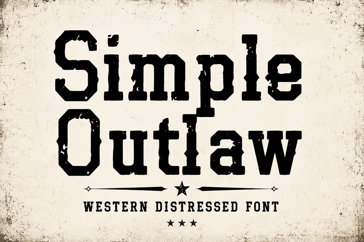 Simple Outlaw, a Serif Font by Wow Magic (Photo 1 of 5)