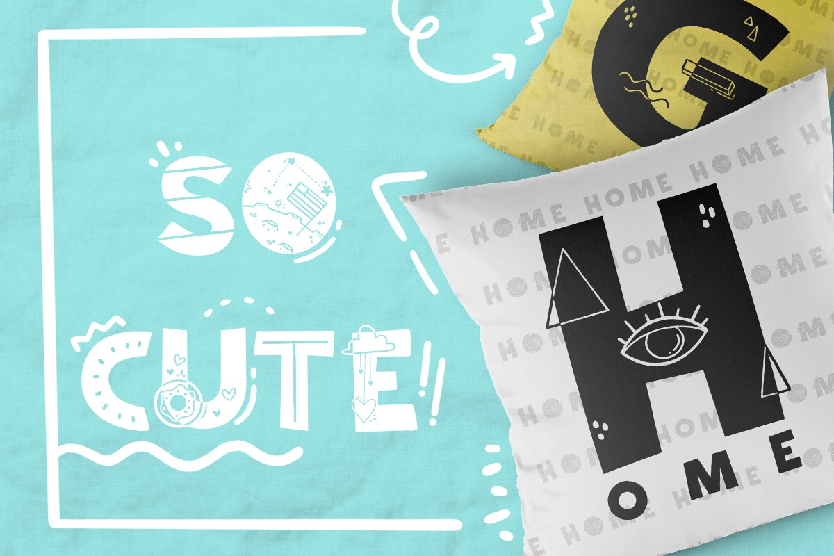 Tiny World! Scandinavian Doodle Font preview 3