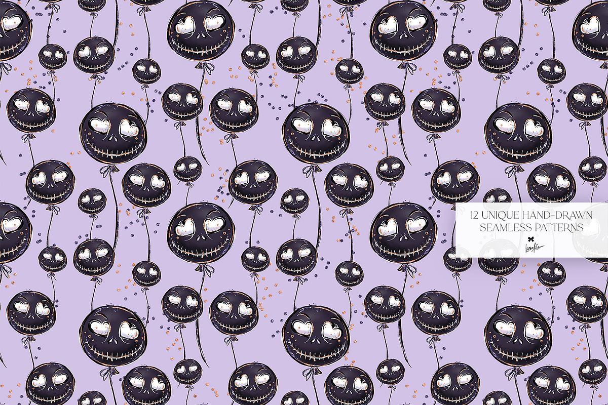 Funny Gothic Valentine Patterns, a Pattern Graphic by KaramfilaS (Photo 5 of 16)