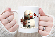 Rustic Winter Snowman PNG Clipart, an Illustration by Sublimation Artist (Thumbnail 5 of 6)