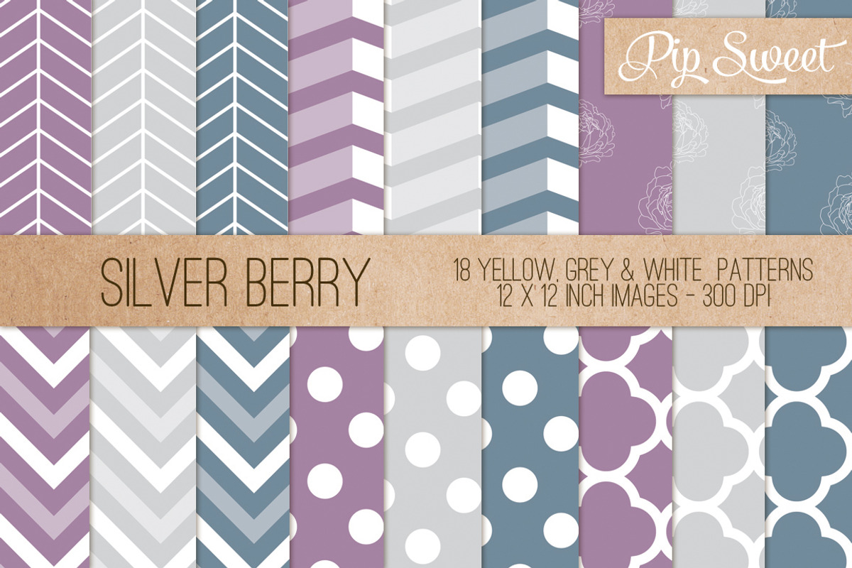 Silver Berry 18 Pattern Set