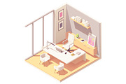 Vector isometric office interiors, a Work Illustration by tele52 (Thumbnail 6 of 17)