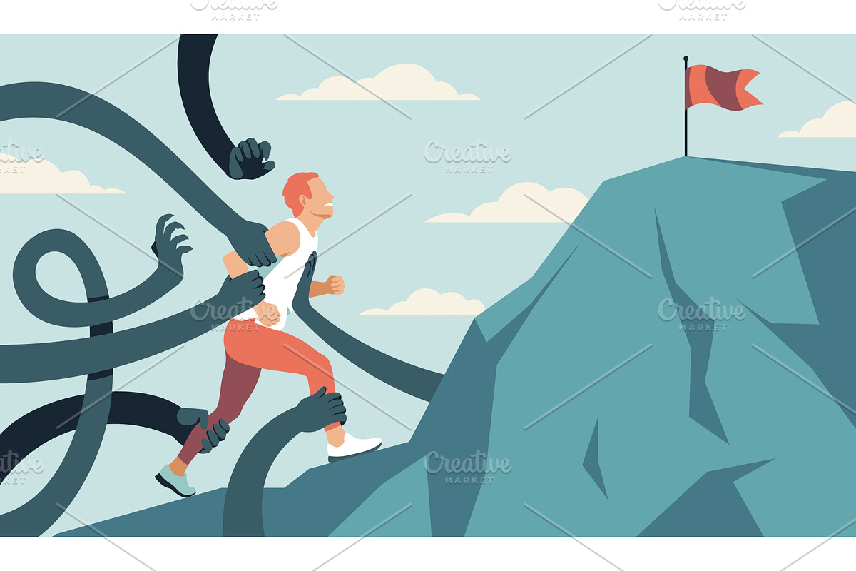 Psychological scene with hands and, a Sport Illustration by YummyBuum