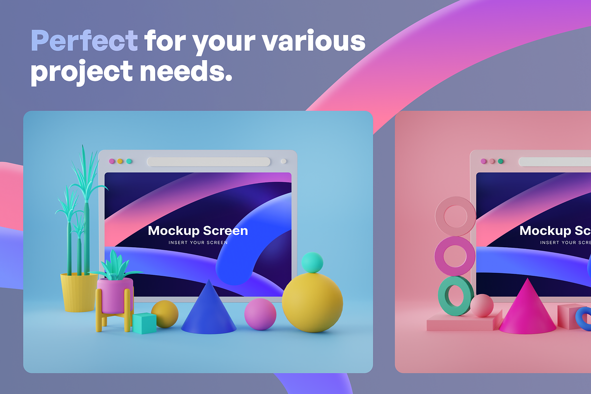 Webby - 3D Phone Scene Mockups, an Object 3D Model by Illustraly Design (Photo 3 of 7)