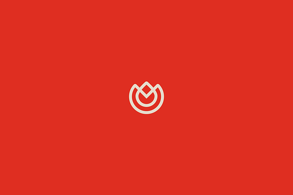 logo design minimal flower / fire preview 7