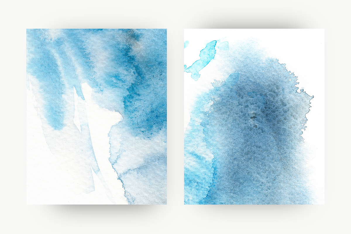 Watercolor Blue Textures Backgrounds, a Texture Graphic by Kolorata Art (Photo 3 of 7)