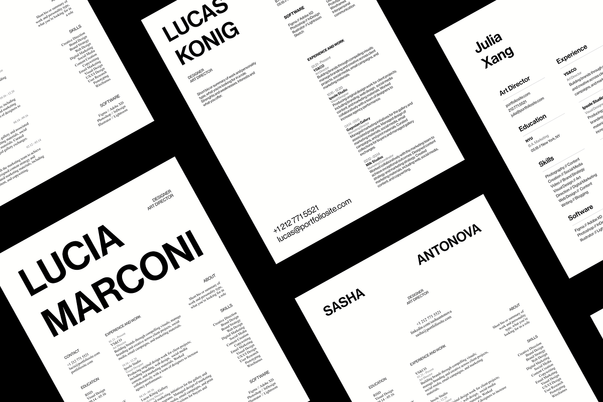 Minimal Resume Template Pack of 7, a Resume Template by Yasmine S. (Photo 2 of 4)