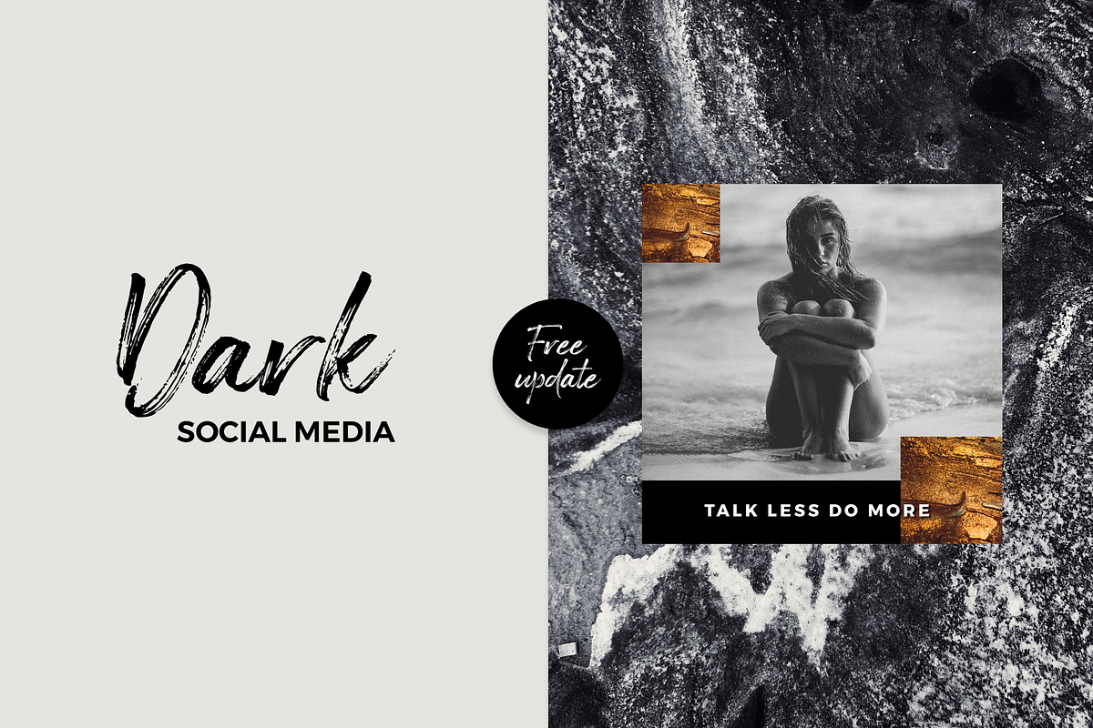Dark Social Media Pack, a Social Media Template by RedRiver Studio (Photo 13 of 17)