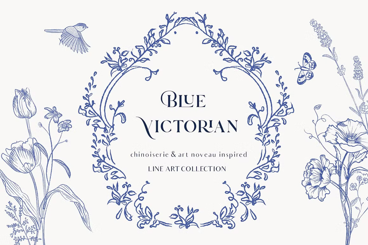 Rococco Vintage Victorian line art, an Object Graphic by Grace Noboa Illustrations (Photo 3 of 7)