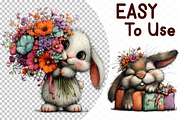 Baby Bunny Easter Spring Clipart, an Illustration by cherrydesign (Thumbnail 4 of 4)