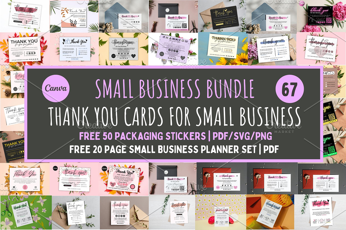 THANK YOU CARD FOR SMALL BUSINESS., a Flyer Template by Oskar Wantopi (Photo 1 of 13)