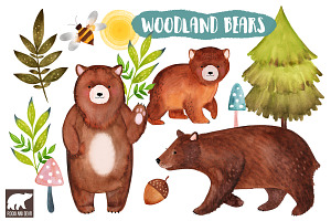 Watercolor Bears
