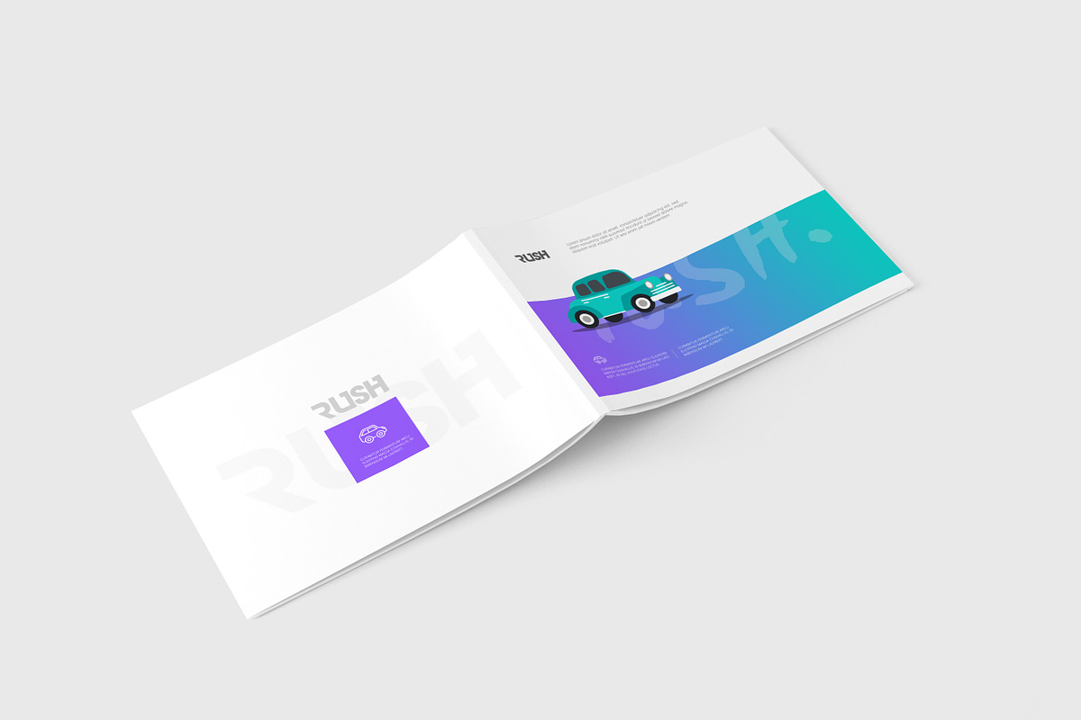 A4 Landscape Magazine Mock-Up, a Books & Magazine Mockup by Toasin Studio
