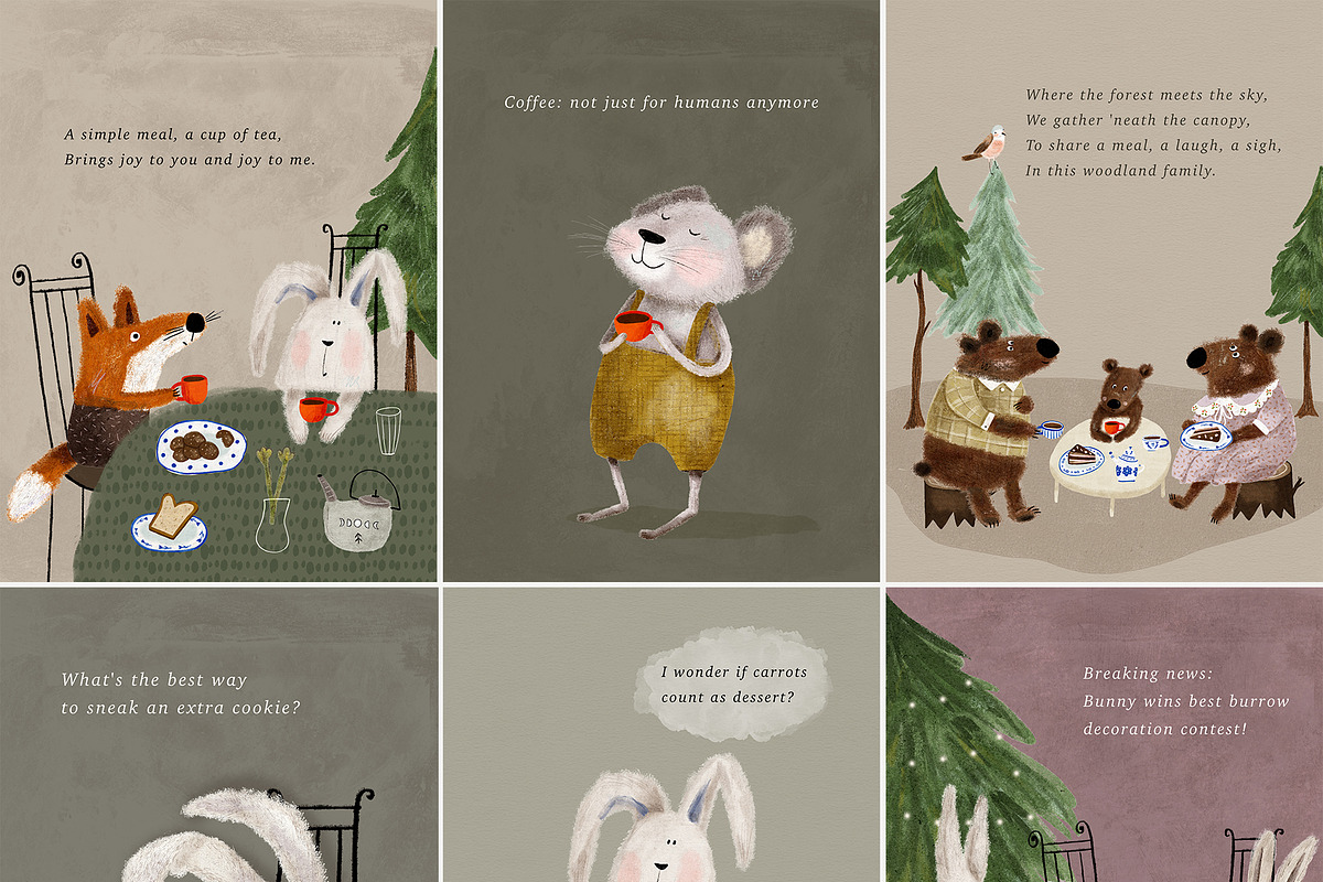 FOREST CAFE, an Animal Illustration by Oksana Stepova (Photo 11 of 16)