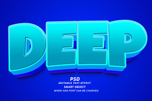 Deep PSD 3d Editable Text Effect, a Layer Style Add-On by TrueVector