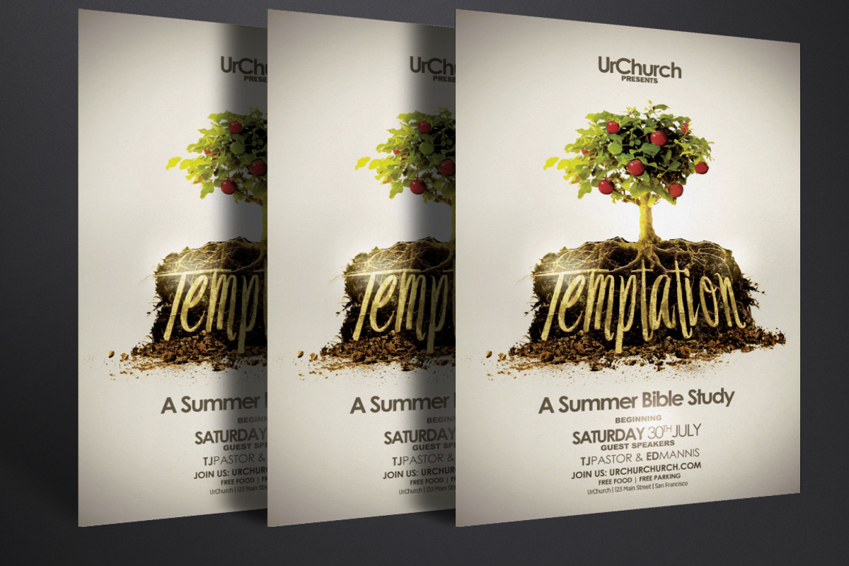 Temptation:Series, Bible Study Flyer, a Flyer Template by Design Cloud (Photo 4 of 4)