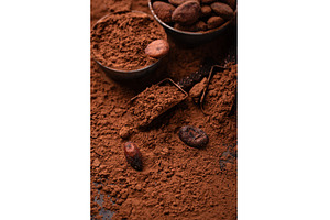 Cocoa powder, beans and natural, a Food & Drink Photo by Yulia Furman
