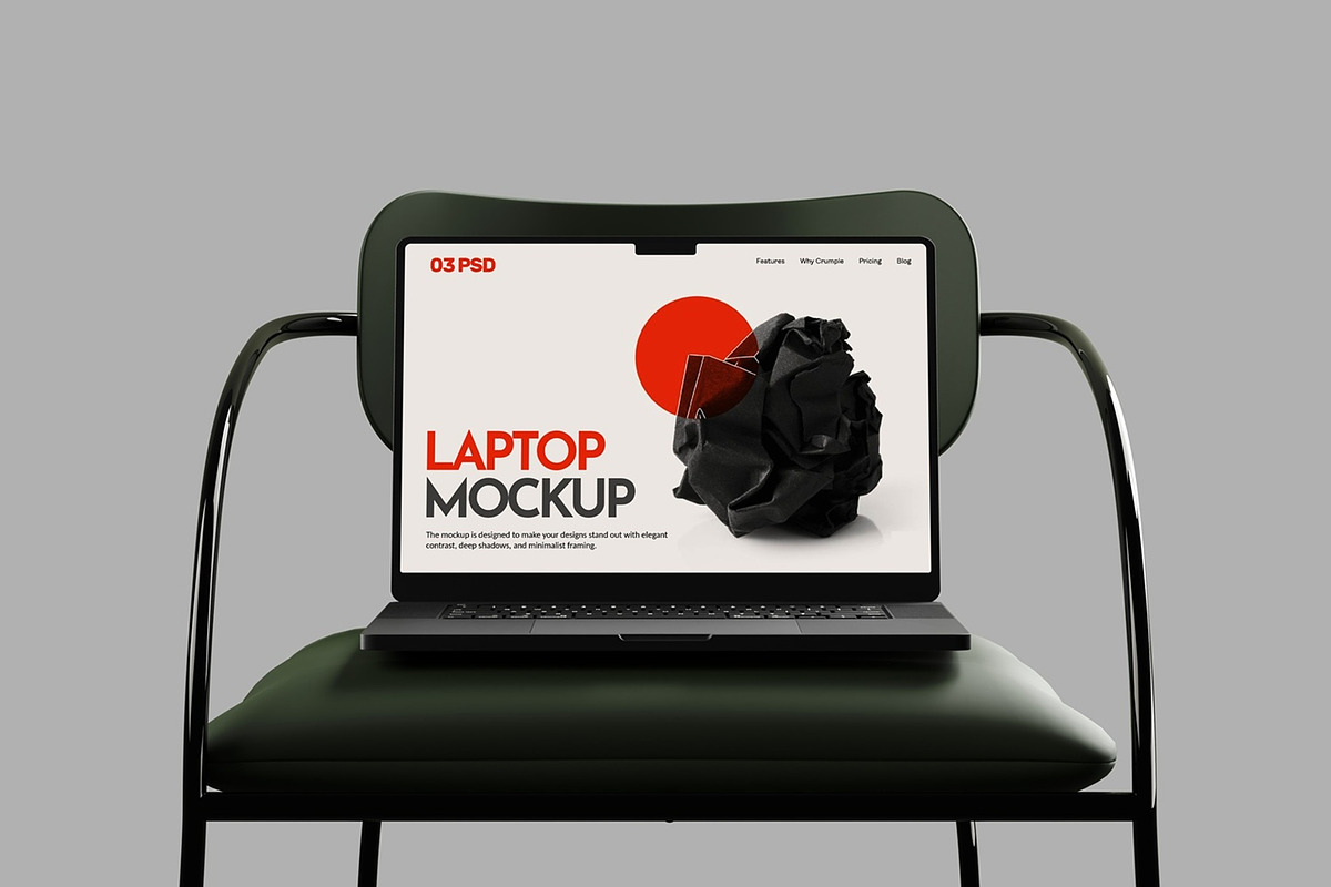 Laptop Mockup, a Device Mockup by Sweetdady (Photo 3 of 6)