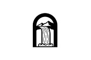 Waterfall Arch Landscape SVG Bundle, an Illustration by jahid234 (Thumbnail 10 of 31)