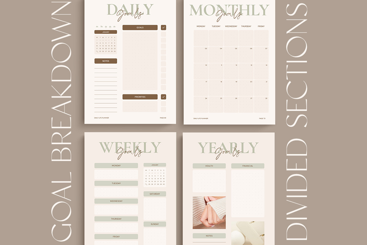 Planner 2024 Self-Growth CANVA PS, a Magazine Template by Eviory (Photo 11 of 27)