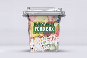 Transparent Food Box Mock-Up