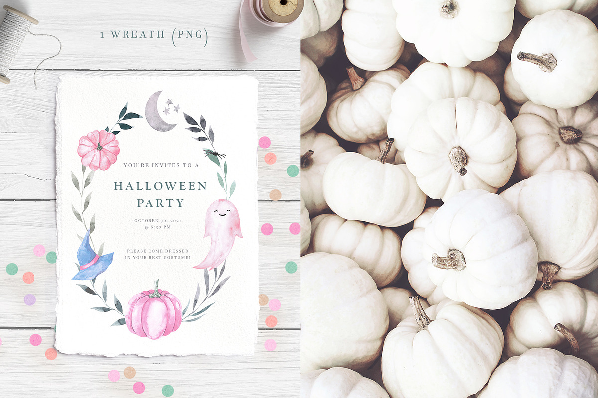 Pastel HALLOWEEN, a Seasonal Illustration by LeriaArt watercolor (Photo 6 of 9)