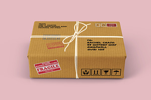 Tied String Kraft Box Mockups