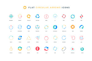 Circular curved cycle arrows icons, an Object Illustration by Lemberg Vector