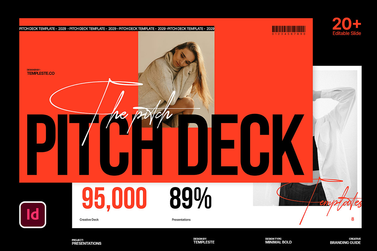 Creative Pitch Deck Presentation, a Presentation Template by Templeste (Photo 1 of 8)