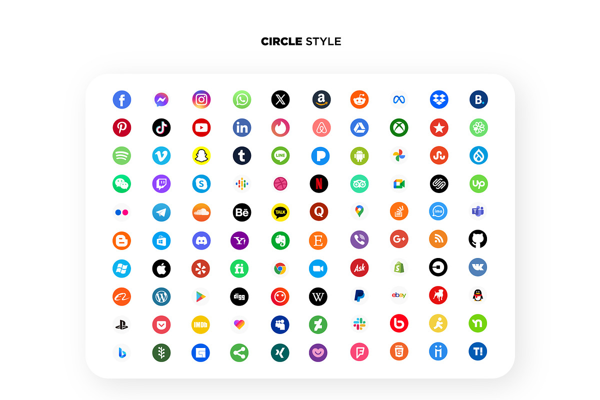 Social media icons set, an Icon by Team_Ultra_Graphics (Photo 2 of 13)