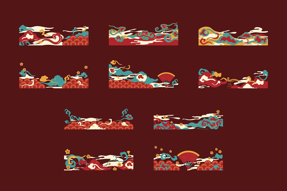 Chinese Cloud Auspicious Cartoon, an Illustration by GravitaSign (Photo 2 of 2)