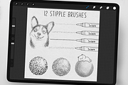 150 Fine Liner Brushes for Procreate, a Brush Add-On by Disyukov (Thumbnail 5 of 8)