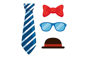 Set Of Accessories Hipster Icons