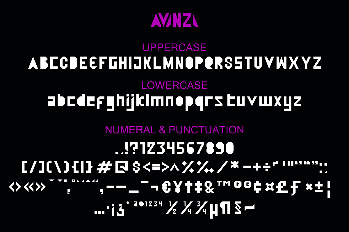 AVANZA Futuristic Display San, a Sans Serif Font by Inventype Studio (Photo 4 of 8)
