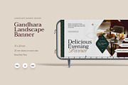 Gandhara Sanctuary Landscape Banner, a Print Template by Fannan Studio (Thumbnail 1 of 3)