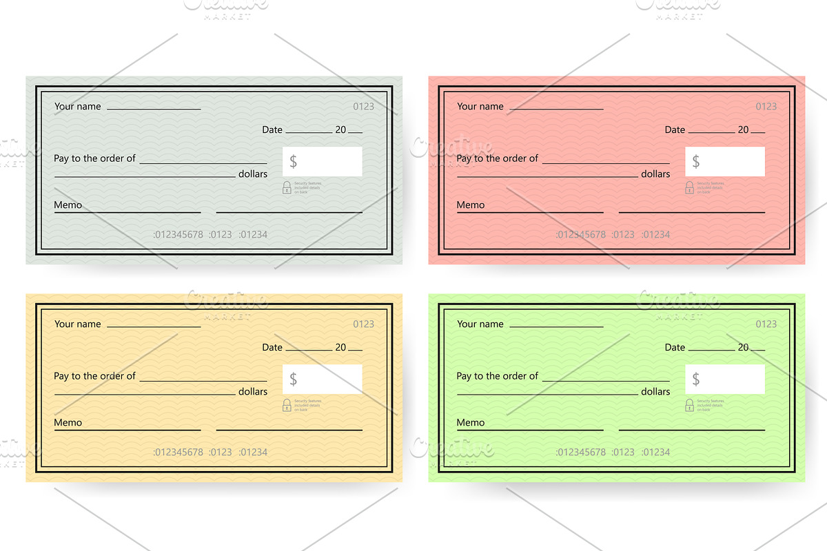 Blank check template. Banking check, a Finance Illustration by UP ...