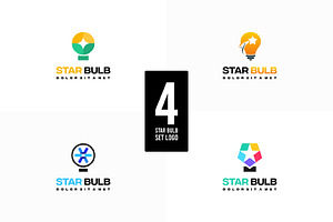 Set of Star Idea logo Template