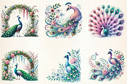 Spring Peacock Clipart, a Seasonal Illustration by DreamArtGraphic (Thumbnail 3 of 4)