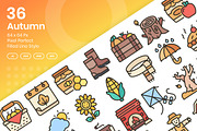 Autumn Icons Set - Filled Line, an Icon by Kmg Design (Thumbnail 1 of 3)