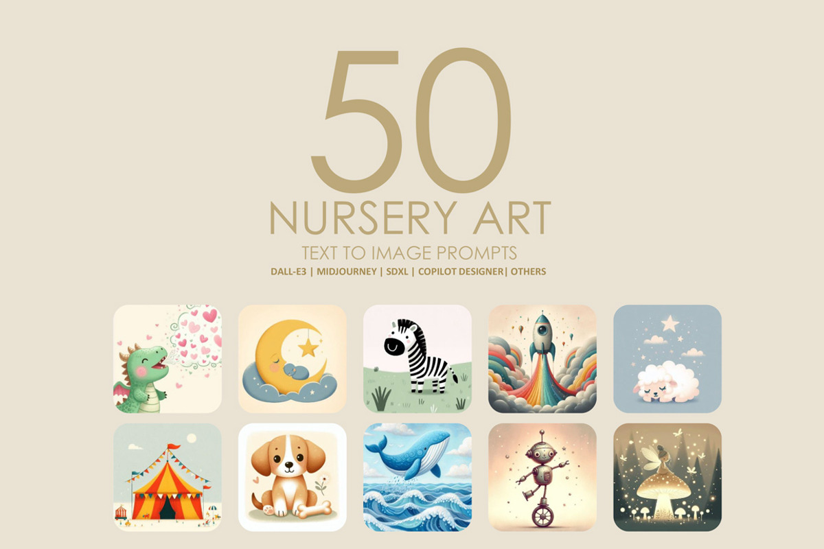 Nursery Art Image Prompts, an Illustration by Digital Art Creations (Photo 1 of 7)