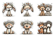 Whimsical woodland spring clipart, an Illustration by SinaCreation (Thumbnail 4 of 11)