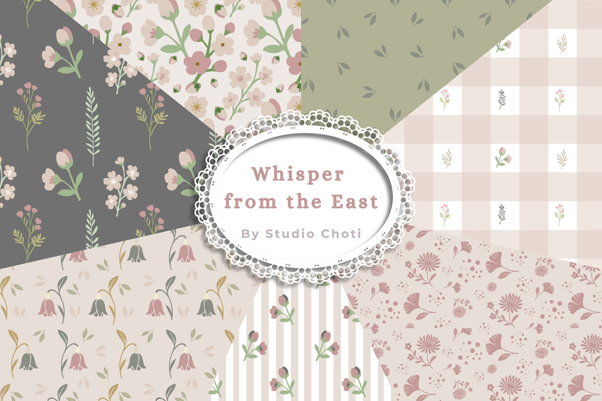 Whisper from the East- Pattern, a Pattern Graphic by STUDIO CHOTI (Photo 2 of 14)
