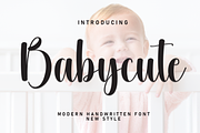 Babycute | Script Font, a Handwritten Font by Scratchones (Thumbnail 1 of 8)