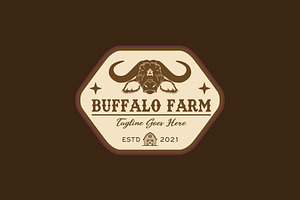 Buffalo Farm Emblem, a Branding & Logo Template by Atlantis X Nurman Arbai